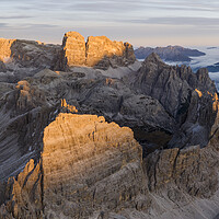 Buy canvas prints of Tre Cime di Lavaredo Dolomites Italy at sunset by Sonny Ryse