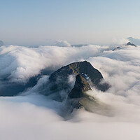 Buy canvas prints of Lofoten Island mountain cloud inversion Norway by Sonny Ryse