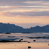 Buy canvas prints of Lofoten Islands Fjord Sunrise by Sonny Ryse