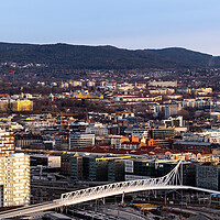 Buy canvas prints of Olso City Cityscape at sunrise Norway by Sonny Ryse