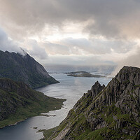Buy canvas prints of Reinefjorden Moskenesoya Lofoten Islands by Sonny Ryse