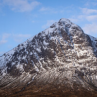 Buy canvas prints of Buachaille Etive Mòr Stob Dearg mountain in snow Glencoe Scotland by Sonny Ryse