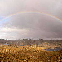 Buy canvas prints of Loch Sionascaig Rainbow highlands scotland by Sonny Ryse