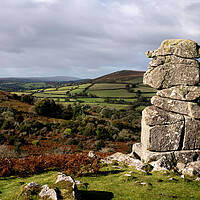 Buy canvas prints of Bowermans nose tor dartmoor national park devon panorama by Sonny Ryse
