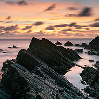 Buy canvas prints of Hartland Quay North Devon south west coast path sunset by Sonny Ryse