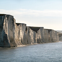 Buy canvas prints of Seven sisters white chalk cliffs south coast england panorama by Sonny Ryse