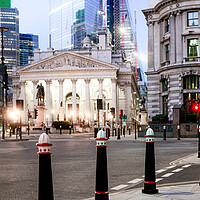 Buy canvas prints of City of London Bank of England street at night by Sonny Ryse