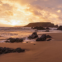 Buy canvas prints of Marloes Sands Beach Sunset Pembrokeshire Coast Wales by Sonny Ryse