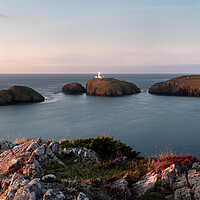 Buy canvas prints of Strumble Head Lighthouse sunset Pembrokeshire Coast Wales by Sonny Ryse