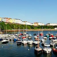 Buy canvas prints of Tenby Harbour and Fishing Boats Pembrokeshire Wales by Sonny Ryse