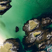 Buy canvas prints of Little Bernera beaches aerial Isle of Lewis Outer hebrides 2 by Sonny Ryse