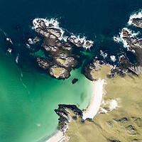 Buy canvas prints of Little Bernera beaches aerial Isle of Lewis Outer hebrides by Sonny Ryse