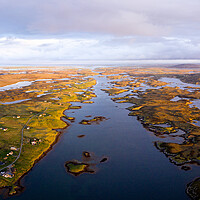 Buy canvas prints of Locheport Aerial Isle of North Uist Loch Outer Hebrides Scotland 2 by Sonny Ryse