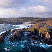 Buy canvas prints of Mangersta Coast Aerial Isle of Lewis Outer Hebrides Scotland by Sonny Ryse