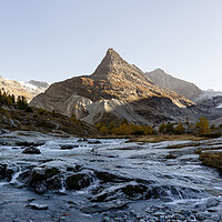 Buy canvas prints of Ferpecle Glacier River Val d'Hérens valley Pennine Alps Switze by Sonny Ryse