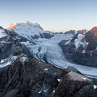Buy canvas prints of Grand combin glacier Aerial Switzerland by Sonny Ryse