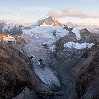 Buy canvas prints of Moiry Glacier sunset Pennine Alps Swiss Alps by Sonny Ryse