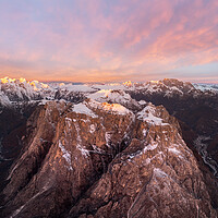 Buy canvas prints of Italain Dolomites at sunrise by Sonny Ryse