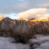 Buy canvas prints of Massif des Cerces Claree Valley Cloud inversion French Alps by Sonny Ryse