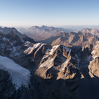 Buy canvas prints of Glacier Blanc Parc national des Écrins Aerial Alps France by Sonny Ryse
