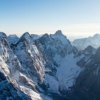 Buy canvas prints of Parc national des Écrins Glacier Noir Aerial Alps France by Sonny Ryse