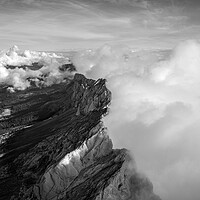 Buy canvas prints of Vercors Massif mountain range French Prealps Black and white by Sonny Ryse