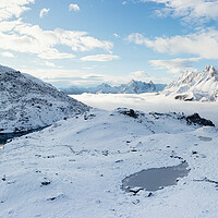 Buy canvas prints of Vallée de la Clarée in winter snow Massif des Cerces Alps France by Sonny Ryse