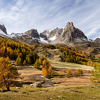 Buy canvas prints of Vallée de la Clarée in Autumn France Alps by Sonny Ryse