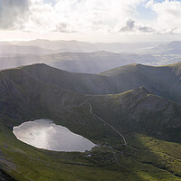 Buy canvas prints of Helvellyn and striding edge Aerial Lake District by Sonny Ryse