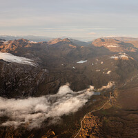 Buy canvas prints of Torridon Mountains Cloud Inversion Scotland Aerial by Sonny Ryse