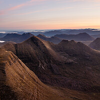 Buy canvas prints of Beinn Alligin Mountain at sunrise Torridon Scotland by Sonny Ryse