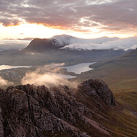 Buy canvas prints of Stac Polliadh sunrise Assynt Scotland by Sonny Ryse