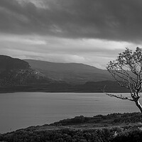 Buy canvas prints of Loch Torridon Scottish HIghlands Black and white by Sonny Ryse