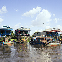 Buy canvas prints of Tonlesap lake cambodia floating village 3 by Sonny Ryse
