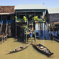 Buy canvas prints of Tonlesap lake cambodia floating village kampong khleang 4 by Sonny Ryse