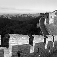 Buy canvas prints of Mutianyu Great wall of China Black and white by Sonny Ryse