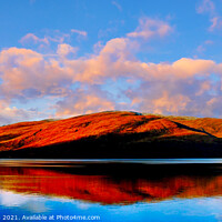 Buy canvas prints of Autumn sunset reflections on Loch Morar, Mallaig, Scotland by Wall Art by Craig Cusins