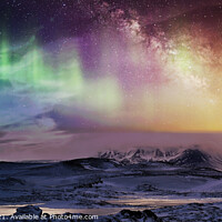 Buy canvas prints of Northern Lights over Lake Myvatn, Iceland by Wall Art by Craig Cusins