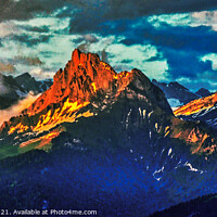 Buy canvas prints of Alpen Glow, Champoussin, Switzerland by Wall Art by Craig Cusins