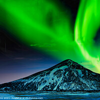 Buy canvas prints of Aurora over mountain by Wall Art by Craig Cusins