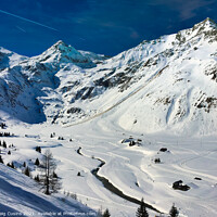 Buy canvas prints of Snow Valley, Gastein, Graukogel, Austria by Wall Art by Craig Cusins