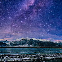 Buy canvas prints of Night Sky over an Iceland Fjord by Wall Art by Craig Cusins