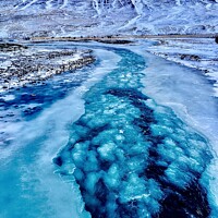 Buy canvas prints of Frozen river in Iceland  by Wall Art by Craig Cusins