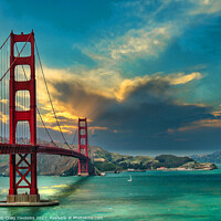 Buy canvas prints of Golden Gate Bridge sunset, San Francisco by Wall Art by Craig Cusins