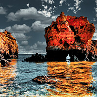 Buy canvas prints of Albufeira  Rockscape, Portugal by Wall Art by Craig Cusins