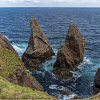 Buy canvas prints of Sea stacks Tory Island, Donegal,Ireland. by kenneth Dougherty