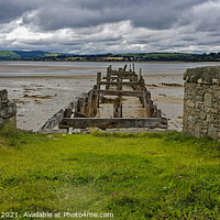 Buy canvas prints of Old wodden pier. by kenneth Dougherty