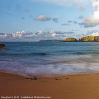 Buy canvas prints of Outdoor Secret beach Ballintoy. by kenneth Dougherty