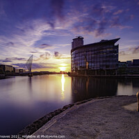 Buy canvas prints of Media City Sunset  by Darren Greaves