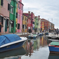 Buy canvas prints of Colourful Houses, Burano by Sam Robinson